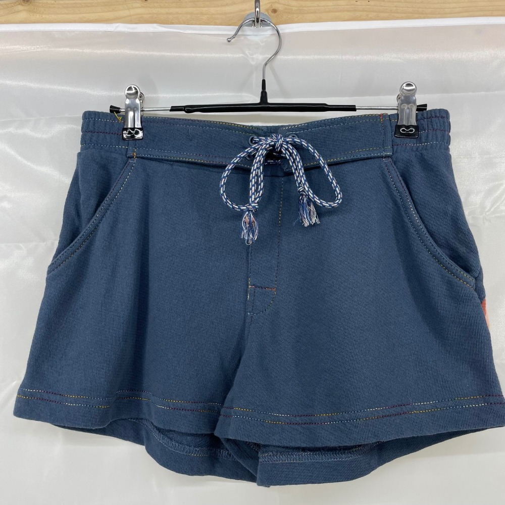 Faherty Size XS French Terry Shorts Navy Rainbow Stripe Retro Surf Women